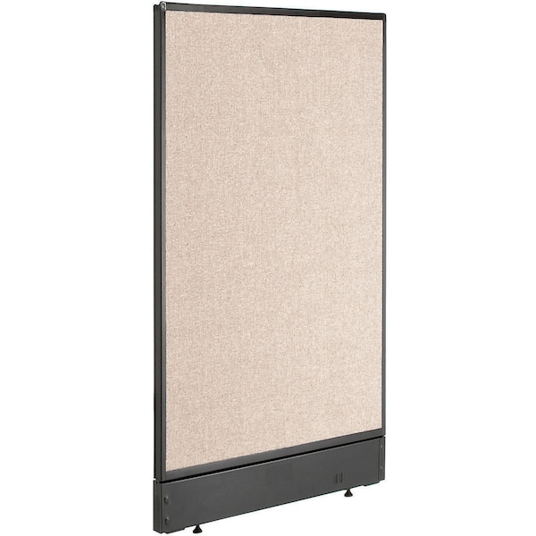 Interion By Global Industrial Interion Office Partition Panel with Pass-Thru Cable, 24-1/4inW x 46inH , Tan 277660PTN - main